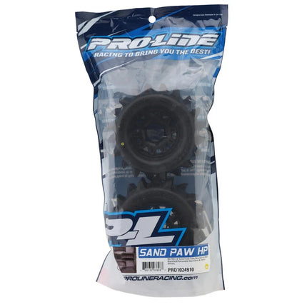 Pro-Line Sand Paw HP Belted 2.8" Pre-Mounted Truck Tires (Black) (Medium)