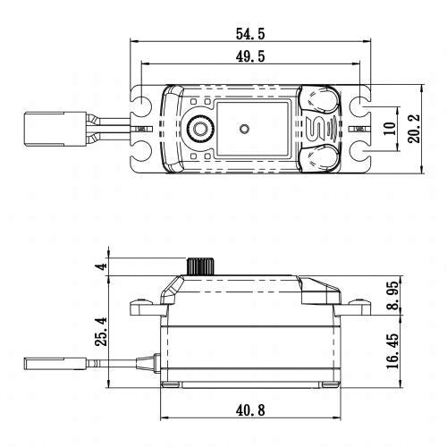Savox Super Speed Low Profile Digital Servo with Soft Start