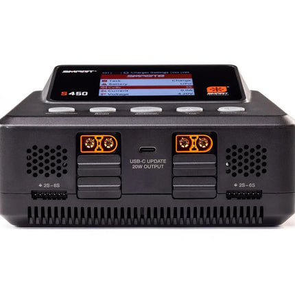 Spektrum RC S450 G2 Quad Smart LiPo Battery Charger (6S/10A/DC-400W/AC-200W)