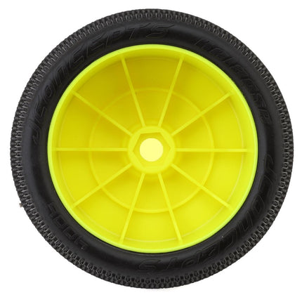 JConcepts Relapse 4.0" Pre-Mounted 1/8 Truggy Tires (2) (Yellow) (Green) 4006-22