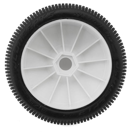 JConcepts Stalkers 1/8 Pre-Mounted Buggy Tire (White) (Green) JCO3175-12