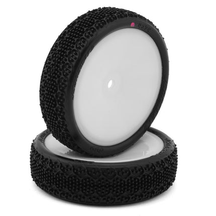 JConcepts 3DP 2.2" Pre-Mounted 2WD Front Buggy Carpet Tires (White) (2) (Pink) 