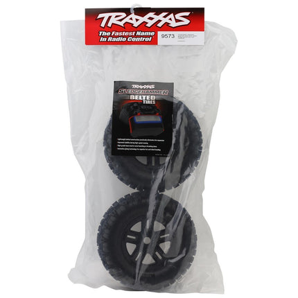 Traxxas Sledgehammer Belted 3.8" Pre-Mounted Monster Truck Tires Black TRA9573