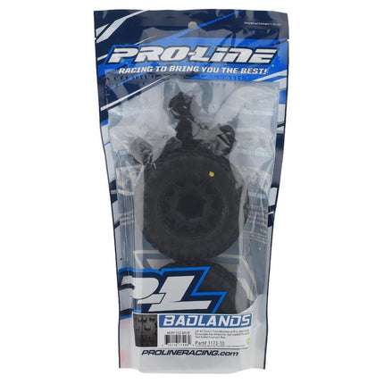 Pro-Line Badlands 2.8" Pre-Mounted w/Raid Electric Rear Wheels (Black) (M2)