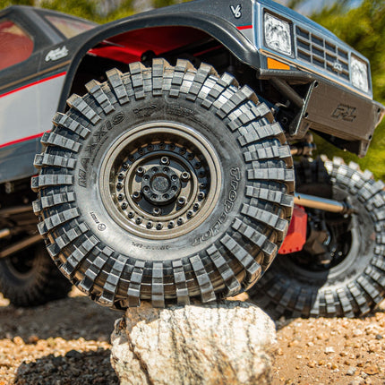 Proline Black Rhino Armory Gunmetal 2.9" Aluminum Dual Offset Wheels Axial SCX6