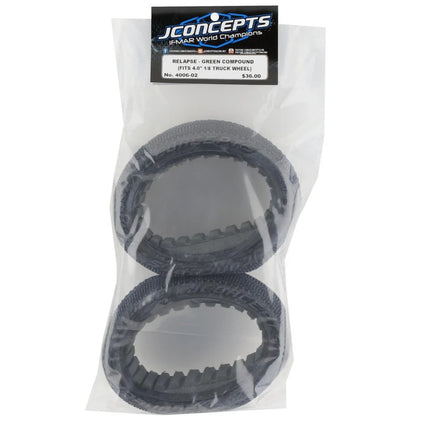 JConcepts 4006-02 Relapse 4.0" 1/8th Truggy Tires (2) (Green) JCO400602