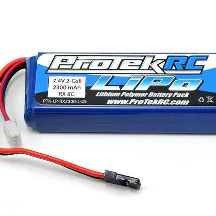 ProTek RC LiPo Receiver Battery Pack Mugen/AE/8ight-X 7.4V/2300mAh Balancer Plug
