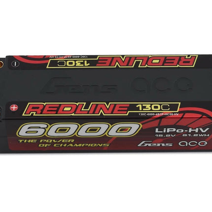 Gens Ace Redline 4S LiPo Battery 130C w/5mm Bullets 15.2V/6000mAh GEA60004S13D5