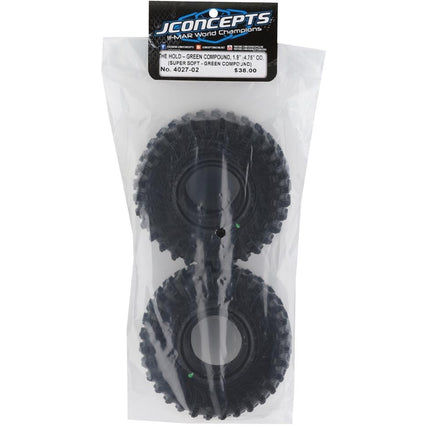 JConcepts 4027-02 The Hold 1.9" Rock Crawler Tires (2) (Green) JCO402702