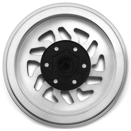 Samix Multi Crawlers Angled Spoke 1.9" Alum Adj Offset Beadlock Wheels Silver