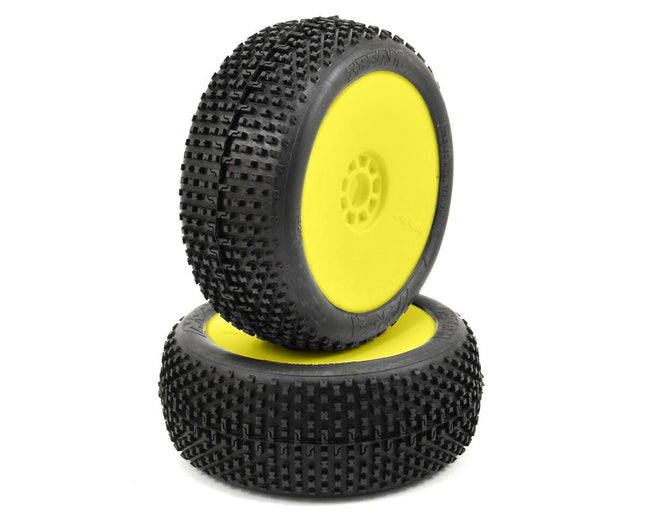 AKA I-Beam 1/8 Buggy Pre-Mounted Tires (Yellow) Medium - Long Wear