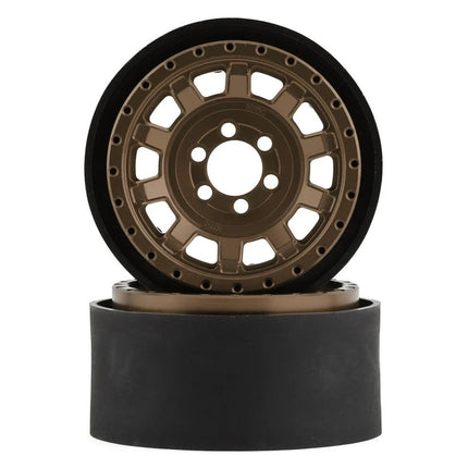 Vanquish Products KMC KM236 Tank 2.2" Beadlock Crawler Wheels Bronze (2)VPS08707