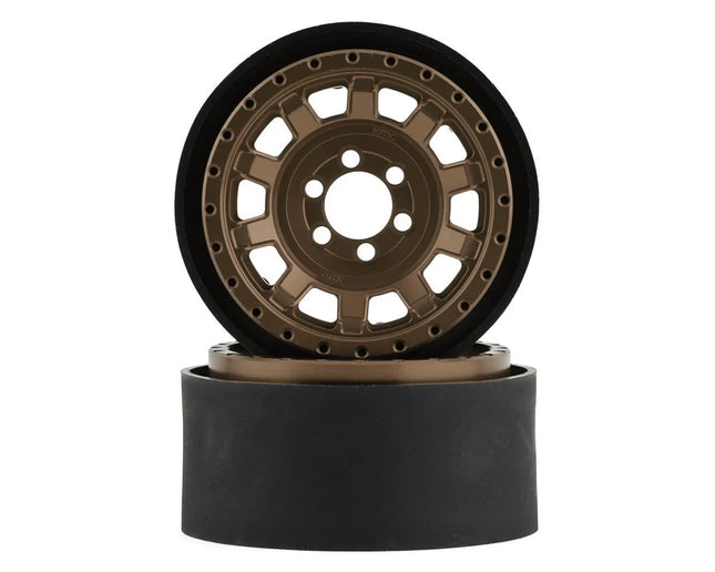 Vanquish Products KMC KM236 Tank 2.2" Beadlock Crawler Wheels Bronze (2)VPS08707