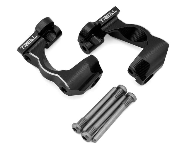 Treal Hobby Aluminum Front C Hubs Traxxas Mini Maxx Black Left/Right