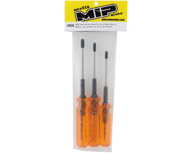 MIP Gen 2 Metric Ball End Hex Driver Wrench Set (2.0, 2.5 & 3.0mm)  MIP9606
