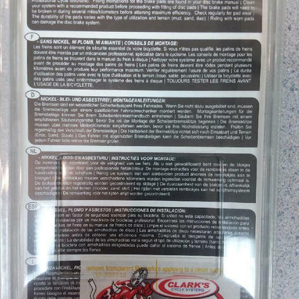 Clark's MTB Disc Brake Pads VRX Competition VRX 801 Brand New!!