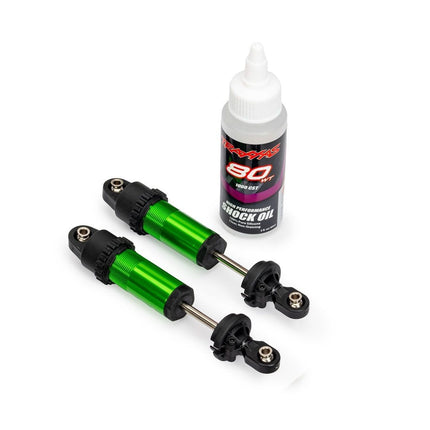 Traxxas 10961-GRN Green Aluminum GT-Maxx Front Shocks (2) TRA10961GRN
