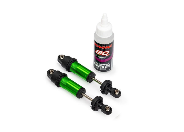 Traxxas 10961-GRN Green Aluminum GT-Maxx Front Shocks (2) TRA10961GRN