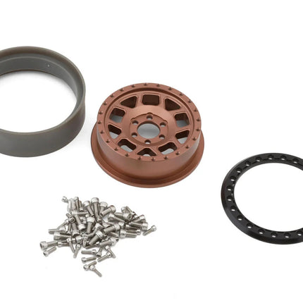 Vanquish Products 2.2" Battle Born Wheels Whiskey CNC Alum Crawl Beadlock Bronze