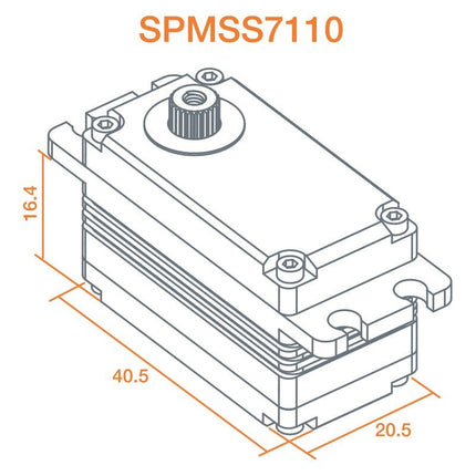 Spektrum S7110 Low Profile Servo Winch: 1/10 Rock Crawlers SPMSS7110