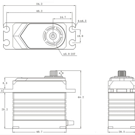 SRT Servos T45 Standard HV Coreless Digital Servo SRTT45