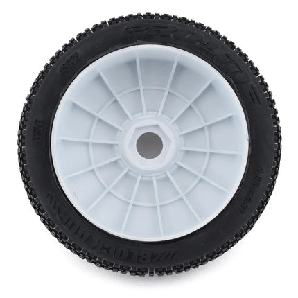 Pro-Line Blockade Pre-Mounted 1/8 Buggy Tires White (S3) w/Lightweight Wheel