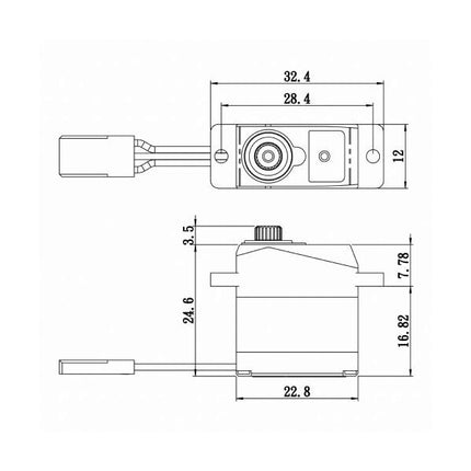 Savox Super Torque Metal Gear Micro Digital Servo Soft Start, 0.06sec/16.7oz @6V