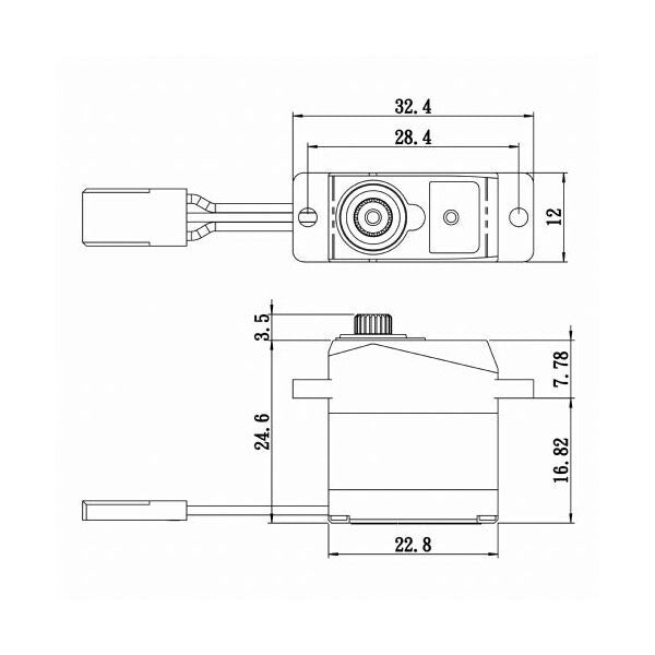 Savox Super Torque Metal Gear Micro Digital Servo Soft Start, 0.06sec/16.7oz @6V