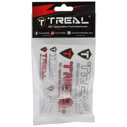Treal Hobby Redcat Ascent-18 7075 Aluminum Front Axle Housing Silver w/C-Hubs
