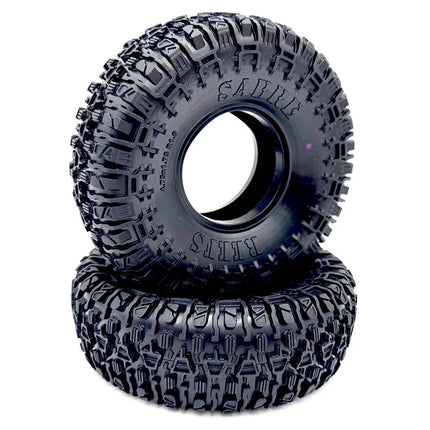 Reefs RC SABRE 1.9" Rock Crawler Tires (2) (Pink) w/Foams REEFS252