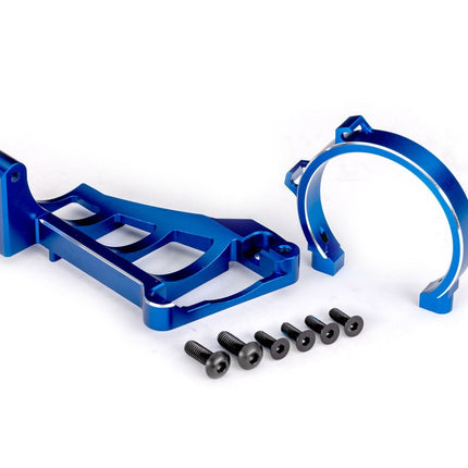 Traxxas Aluminum Front/Rear Motor Mounts For Maxx/Maxx Slash Blue TRA10262-BLUE