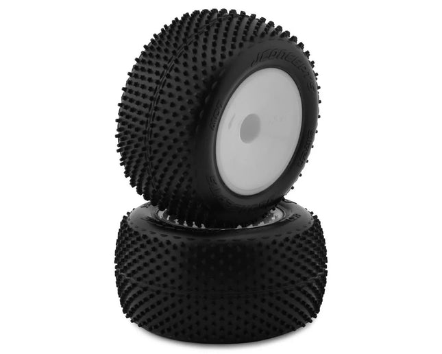 JConcepts 2.2" Siren Pre-Mounted 1/10 Stadium Truck Carpet Tires (White) (Pink)