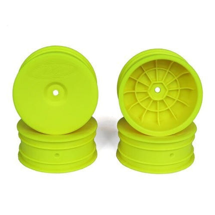 DE Racing Speedline Buggy Front Wheels TLR 22-4 & Tekno EB410 Yellow DER-SB4-L4Y