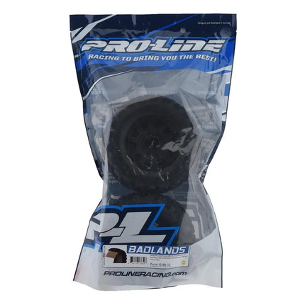 Pro-Line 1/8 Badlands MX38 HP BELTED F/R 3.8" MT Mounted 17mm Black Raid