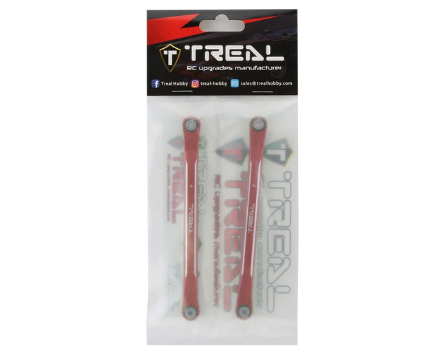 Treal Hobby Aluminum Front Suspension Camber Links for Traxxas Sledge (Red) (2)