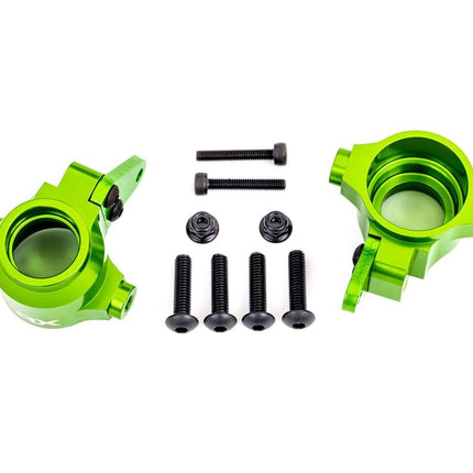 Traxxas Sledge Aluminum Steering Blocks Left & Right Green TRA9635G
