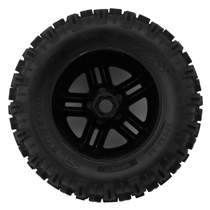 Traxxas Sledgehammer Belted 3.8" Pre-Mounted Monster Truck Tires Chrome TRA9573A
