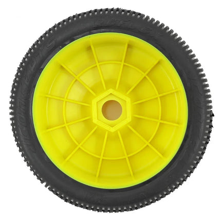 JConcepts Reflex Pre-Mounted 1/8th Buggy Tires (2) (Yellow) (Green) JCO3121-22