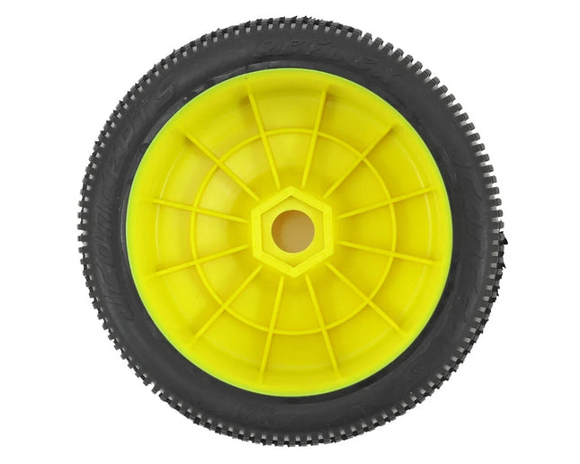 JConcepts Reflex Pre-Mounted 1/8th Buggy Tires (2) (Yellow) (Green) JCO3121-22
