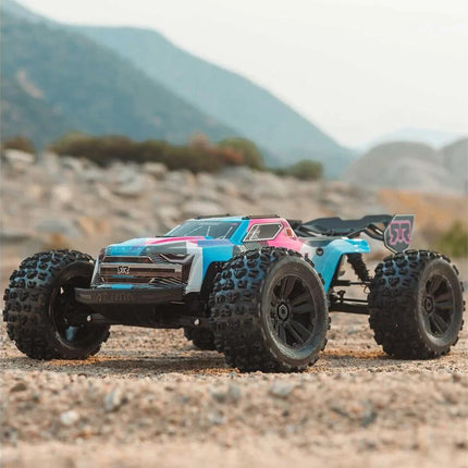 ARRMA 1/8 KRATON 6S 4X4 RTR Brushless Speed Truck, Blue/Pink ARA8608V6T2