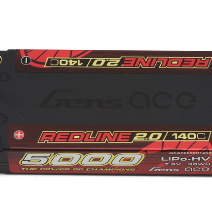 Gens Ace Redline 2.0 2S Shorty LiHV Battery 140C (7.6V/5000mAh) GEA50002S14S5