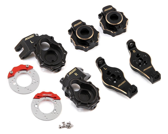 Samix Brass Steering Knuckles C-Hubs & Outer Portal Covers for Traxxas TRX-4
