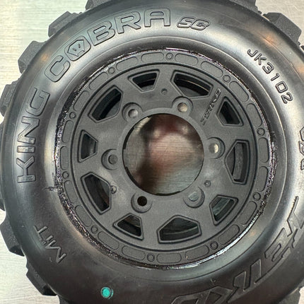 Ex-King Cobra 1/10 SHort Course Medium Glued Tires For Slash 2WD Front