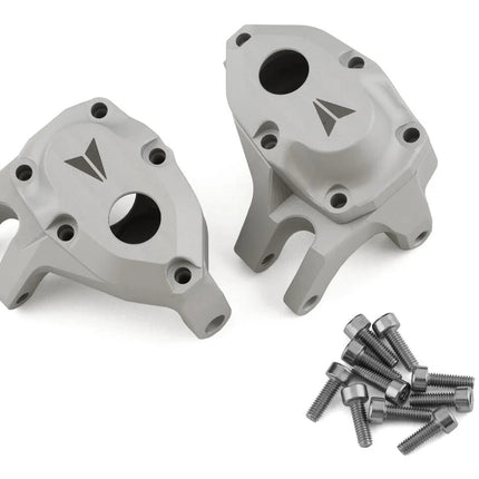 Vanquish Products F10 Portal Aluminum Front Knuckle Set Silver 2pc VPS08641