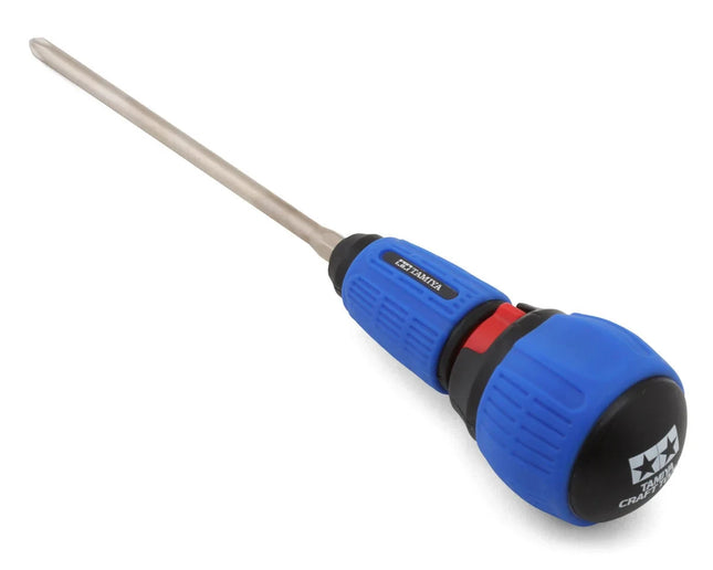 Tamiya Ratcheting Screwdriver PRO Set w/3.5mm Long Phillips Hex Bit TAM74152