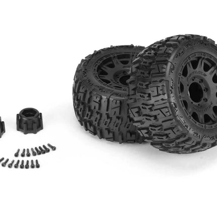 Pro-Line Trencher LP 3.8" Pre-Mounted Truck Tires (Black) (M2)