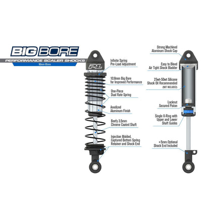 Pro-Line Big Bore Scaler Shocks (90mm-95mm) For Most 1/10 Rock Crawlers F/R