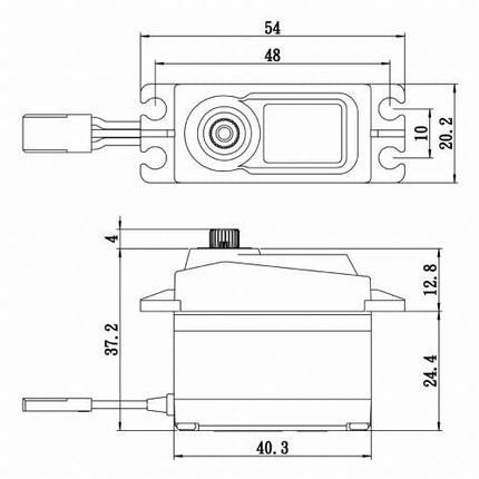 Savox Standard Size Coreless Digital Servo with Soft Start, 0.08sec / 166oz @ 6V