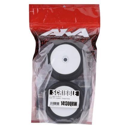 AKA EVO Scribble 1/8 Truggy Pre-Mounted Tires (White) (Clay)