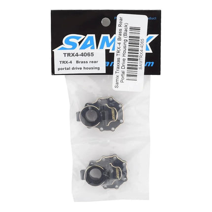 Samix Brass Rear Inner Portal Covers for Traxxas TRX-4 (Black) (2) (65g)